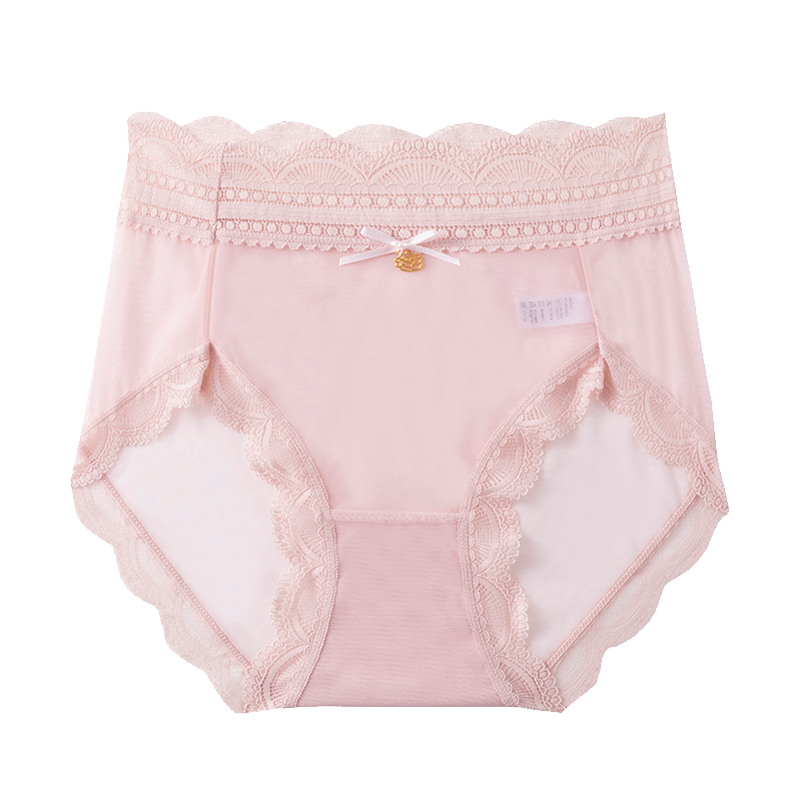 蕾丝内裤女款性感高腰纯棉裆抗菌薄款日系女生纯欲网纱无痕