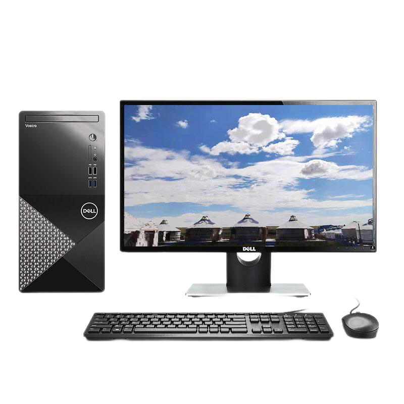 戴尔(DELL)成就3890 全新酷睿处理器 商用办公家用台式机电脑 23.8英寸屏 定制(Intel i3-10105 16GB 1TB+256GB 集显 无光驱)