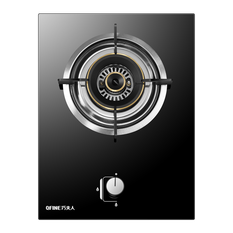 巧夫人(QFINE) 燃气灶具Q216D液化气4.2KW大火力 家用钢化玻璃面板 单眼台嵌液化气灶 童锁熄火保护