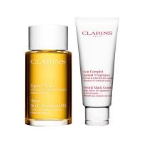 娇韵诗(CLARINS)孕妇 准妈妈去防妊娠纹孕身纹润体霜套装产后淡化妊娠纹 身体护理油100ml+抚纹身体霜175ml