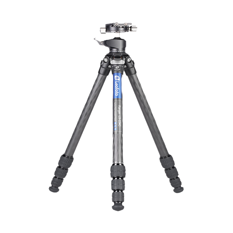 徕图Leofoto LS-224C+LH25R套装 微单数码相机摄影碳纤三脚架 轻巧紧凑便携
