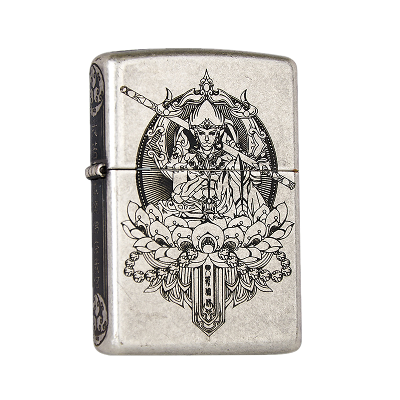 [苏宁自营]新款之宝打火机进口仿古银魔猴经典精雕高颜值礼品zippo