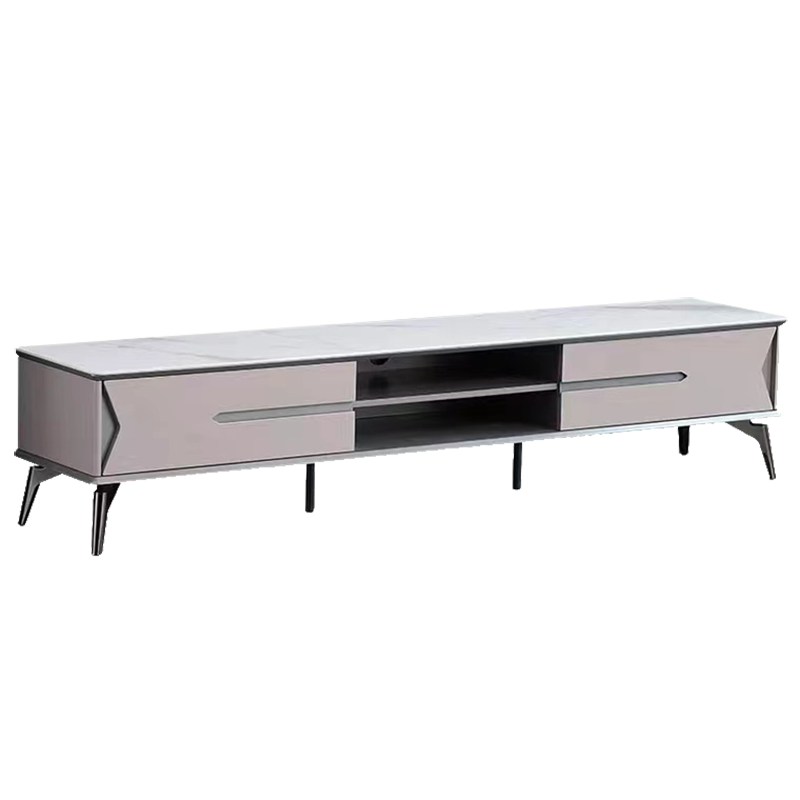 现代简约极简大容量收纳美观实用岩板北欧大小户型电视柜