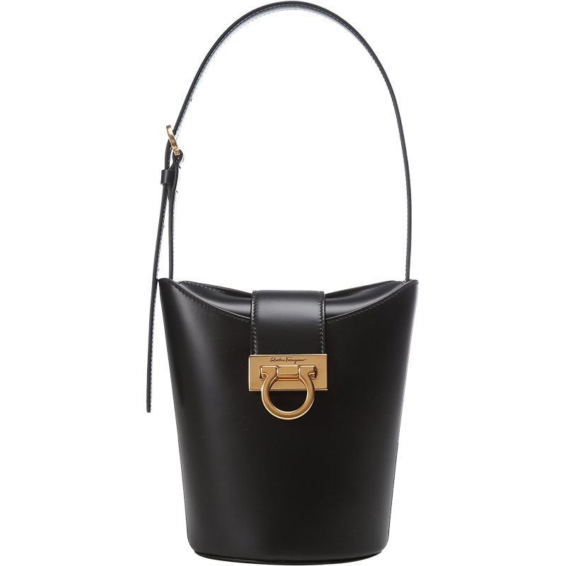 菲拉格慕 Salvatore Ferragamo 女士 Trifolio系列小号牛皮革手提单肩包水桶包211194