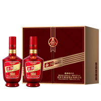 五粮股份 金珀 浓香型白酒 52度 500ml*2瓶 礼盒装