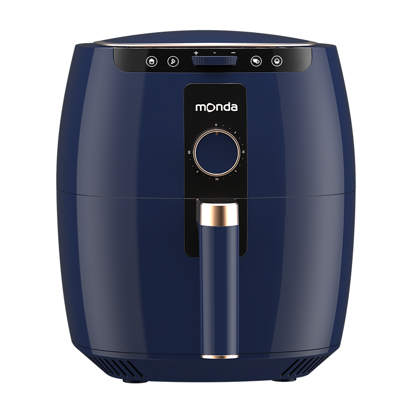 Monda空气炸锅6.5L大容量1500瓦功率智能触控式加热温控时间可调节无油多功能全自动电烤箱新款2022 蓝色