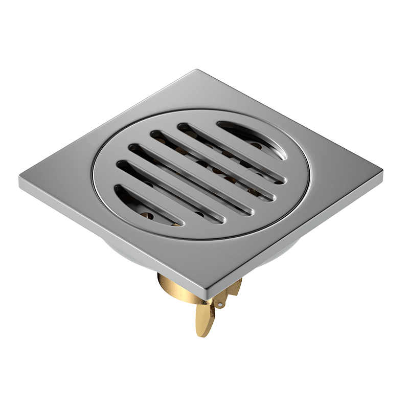 枪灰不锈钢防臭地漏LT-1031 单用方圆-浅水