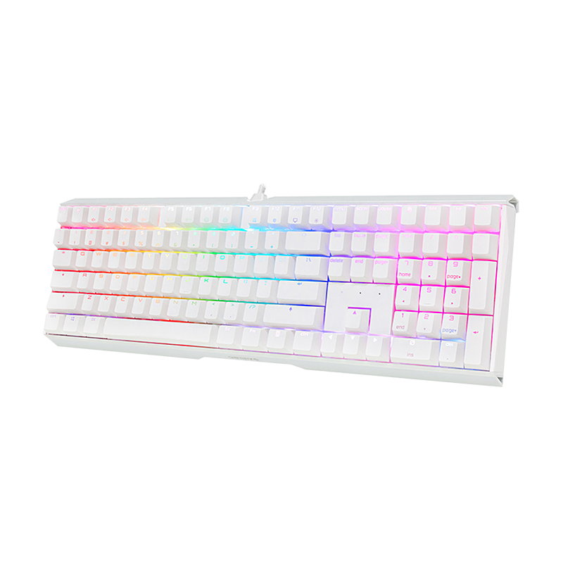 CHERRY樱桃MX3.0S无光版合金铝办公游戏电竞机械键盘 白色红轴