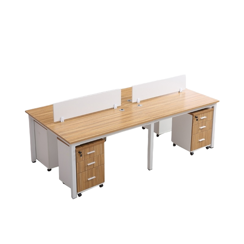 易企采 四人位含活动柜不含椅240*120CM办公家具职员办公桌简约单人办公桌工位桌屏风卡座办公室桌组合