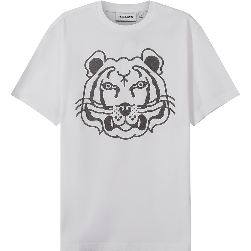 高田贤三 KENZO 男士棉质小虎头刺绣圆领短袖T恤FC5 5TS201 4SA
