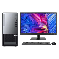 联想(Lenovo)扬天T4900 商用办公 WIN11 正版office 台式机电脑 主机+19.5英寸屏(i5-10400 16G 1T+256G 独显 无光驱 定制)