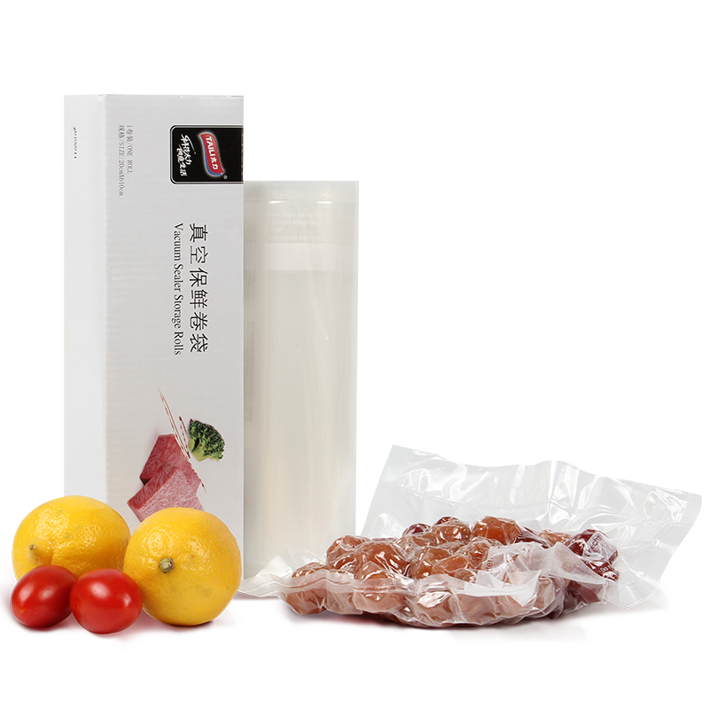 太力真空封口机食品保鲜袋网纹压缩袋家用水果熟食加厚食品袋大号2卷装28*300cm