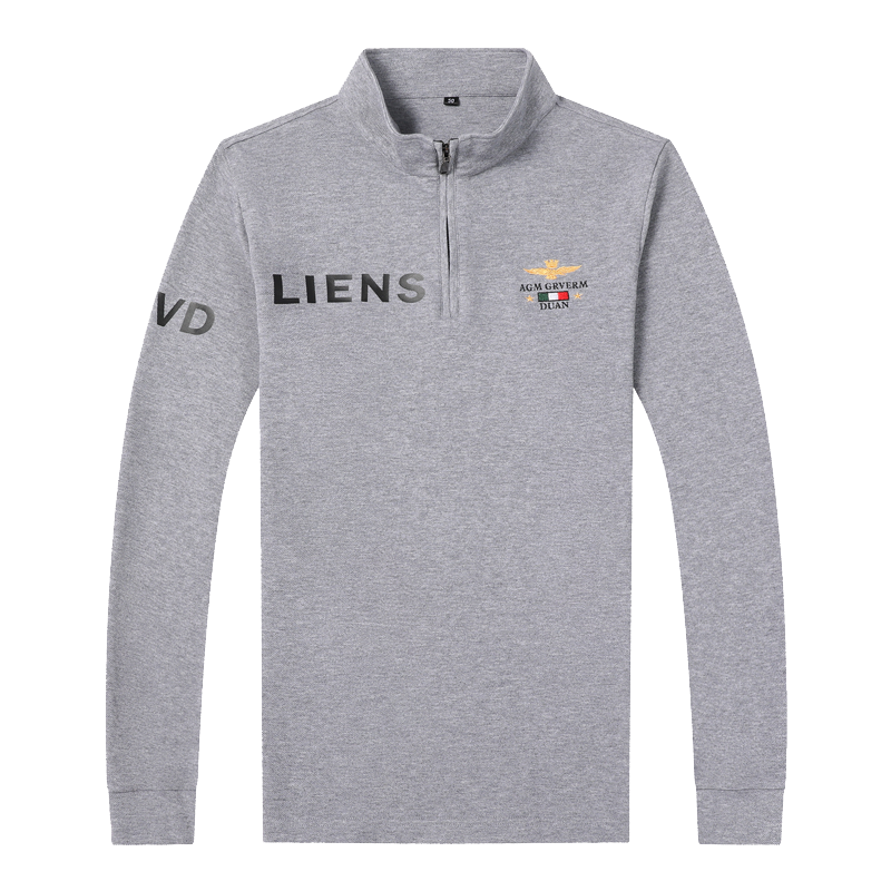 千锦鸟(Qianjinniao)2022春秋季男士长袖t恤纯棉翻领T恤休闲百搭POLO衫中青年公务员上班体恤衫爸爸装5