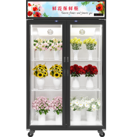 松氏鲜花柜商用冷藏保鲜柜花店花束风冷展示柜立式风冷冰柜轻奢款大单门0.68米