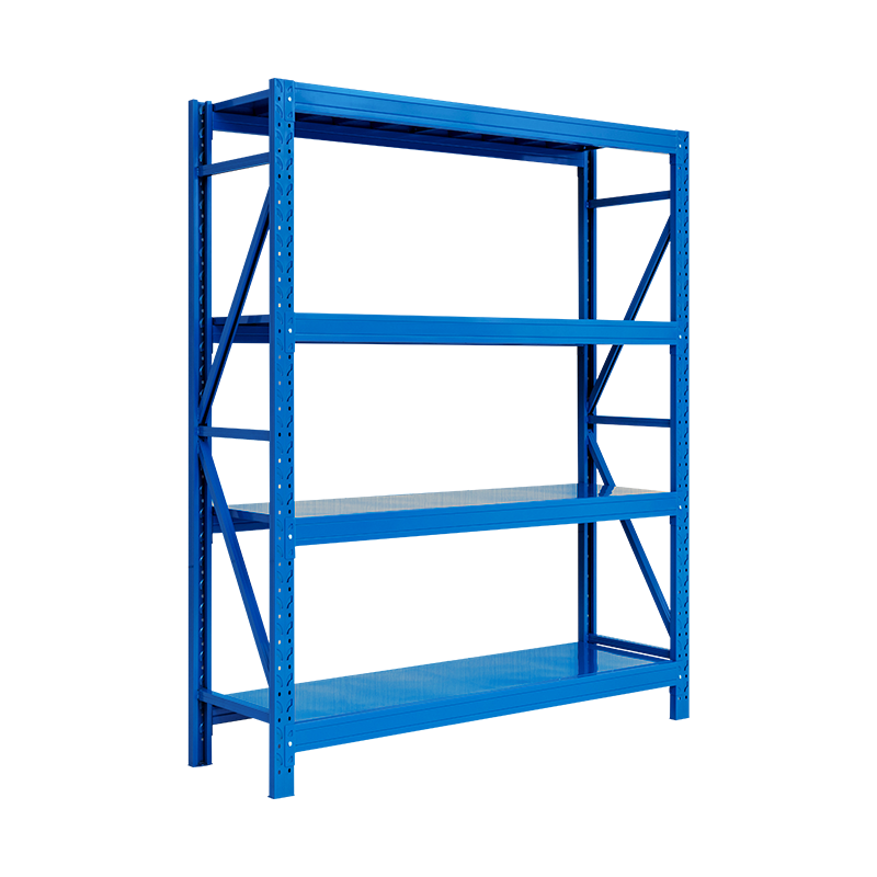 尔迈 仓储货架置物架货物展示架超市仓库钢制金属重型货架 200*150*60cm 500kg/层 蓝色