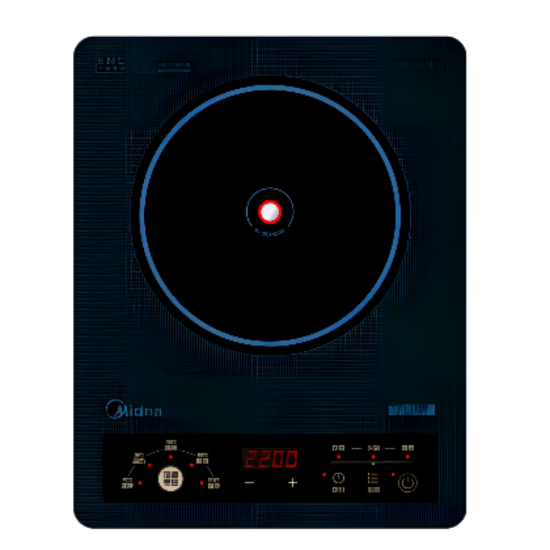 美的(Midea)电磁炉 家用2200W大功率 火锅炉汉森面板 电磁灶 智能定时 旋风防堵风机 MC-CLC2263