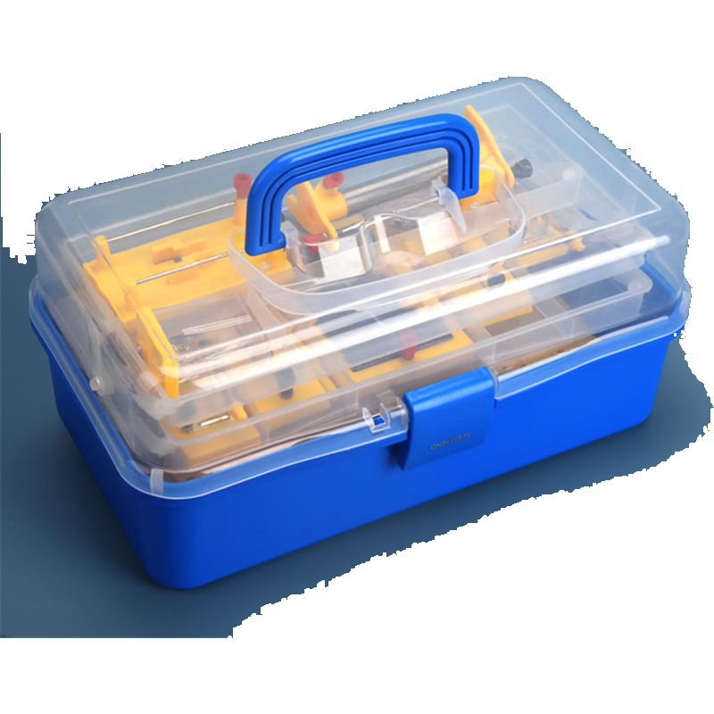 得力(deli)初中物理实验器材全套电路标准教学仪器盒套装电学电路电磁_升级豪华款电学磁学实验箱送4本奇妙物理放大镜视频