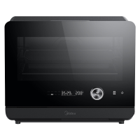 美的(Midea)蒸烤箱 20升家用烤箱 1800W大蒸汽 穹顶内腔 蒸汽热风烘烤 烘焙发酵 S1系列黑色PS20C1
