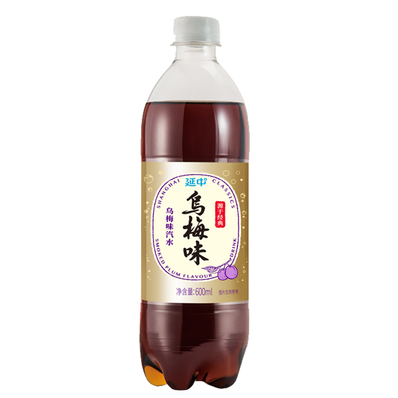 延中 乌梅味汽水 600ml*20瓶 整箱装
