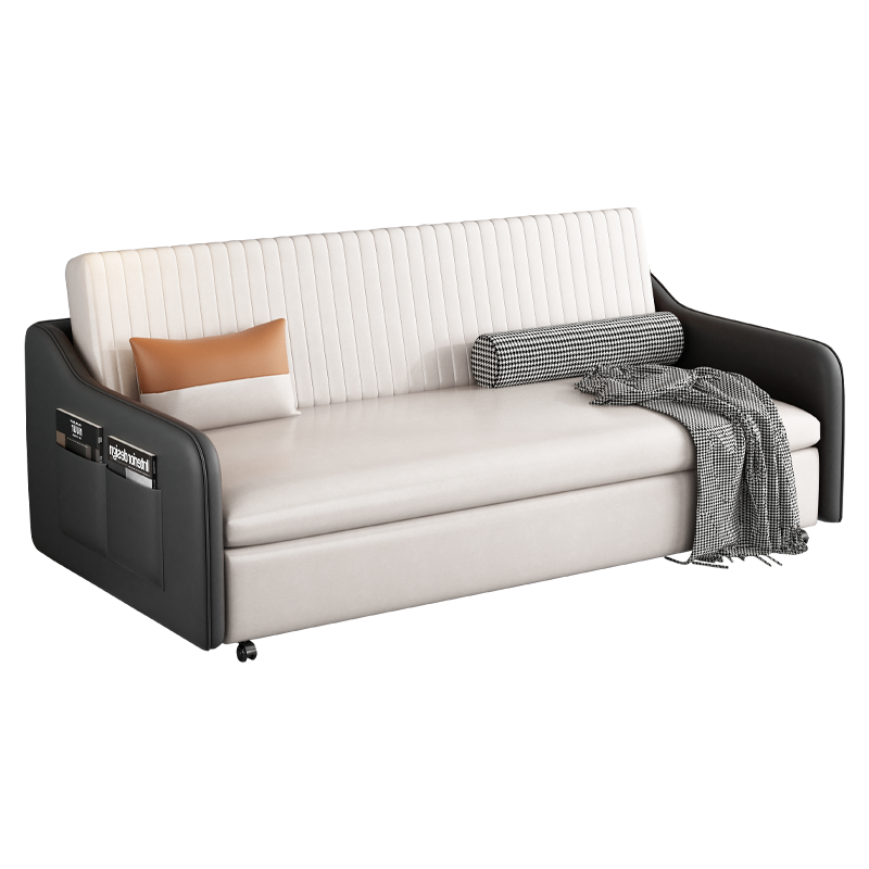 禧漫屋 北欧轻奢沙发床客厅折叠两用可伸缩现代简约双人储物科技布小户型组合布艺沙发简欧风格坐卧多功能家具家装