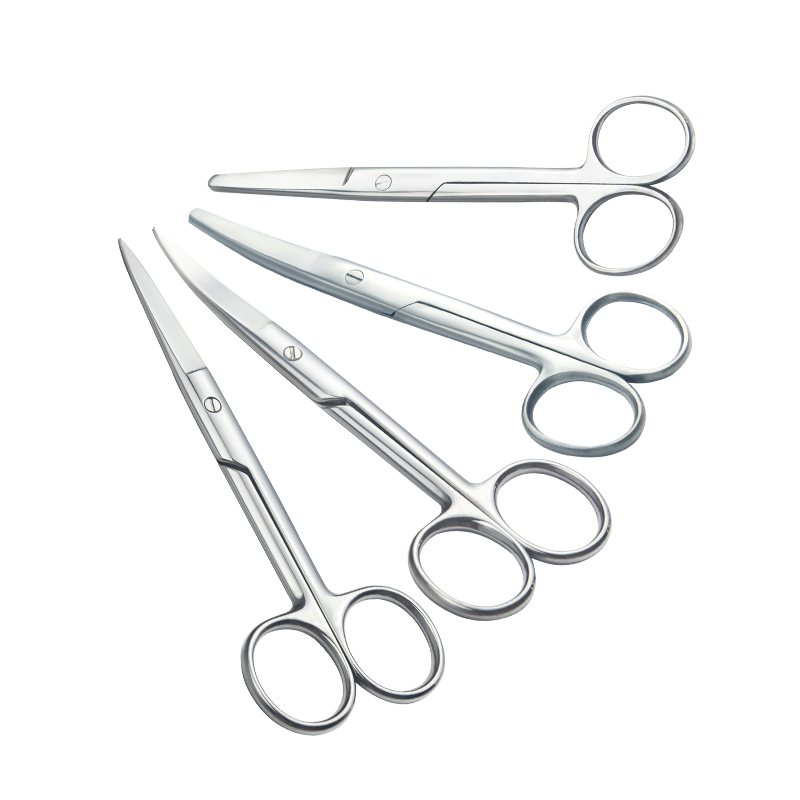 医用不锈钢剪刀组织剪(弯圆)14cm