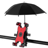 电动自行车外卖手机小雨伞防晒防雨伞闪电客摩托电瓶车导航支架遮阳