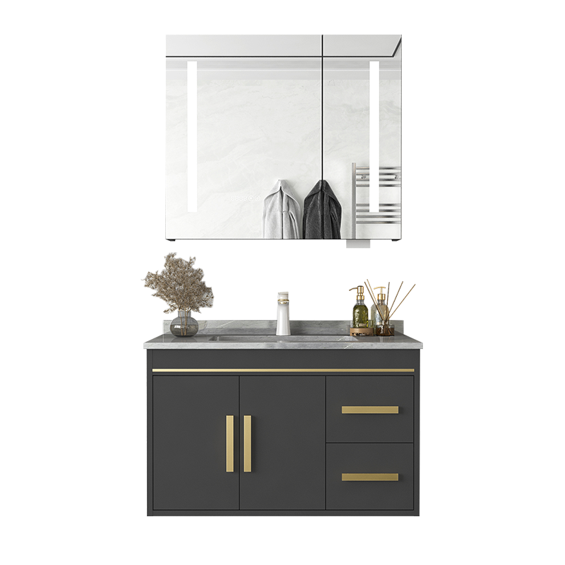 四季沐歌简约浴室柜组合卫浴镜柜套装洗漱台卫生间洗脸盆洗手盆柜