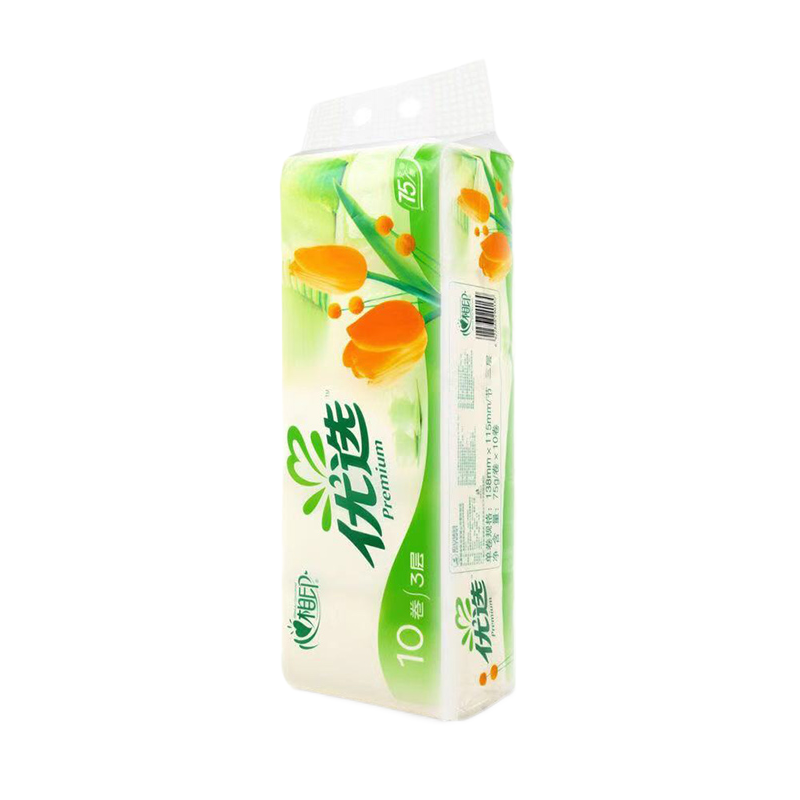 心相印卷纸优选4层750克家用无芯长卷纸手纸厕纸家庭装 1提10卷