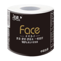 洁柔卷纸黑Face4层140克有芯卷纸家用卫生纸手纸厕纸擦手纸 1提10卷