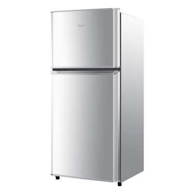 海尔(haier)小冰箱118升家用 宿舍租房迷你小型双门小冰箱直冷 电冰箱