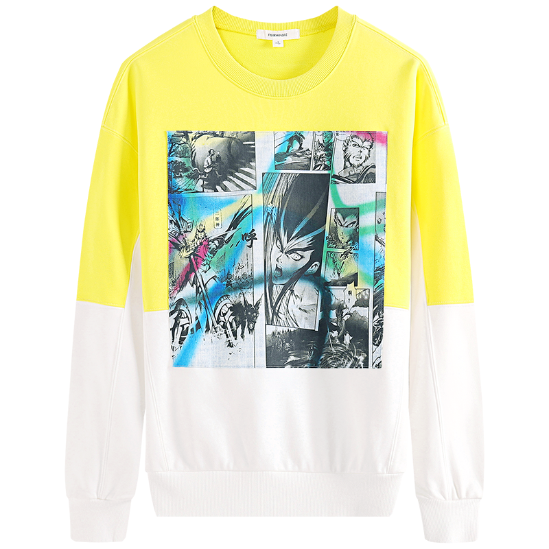 马克华菲宽松卫衣男2022秋季新款国潮拼接撞色套头圆领上衣潮