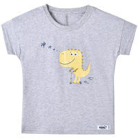 [49元任选3件]铅笔俱乐部童装夏装新款男童短袖小男孩圆领上衣儿童动物T恤
