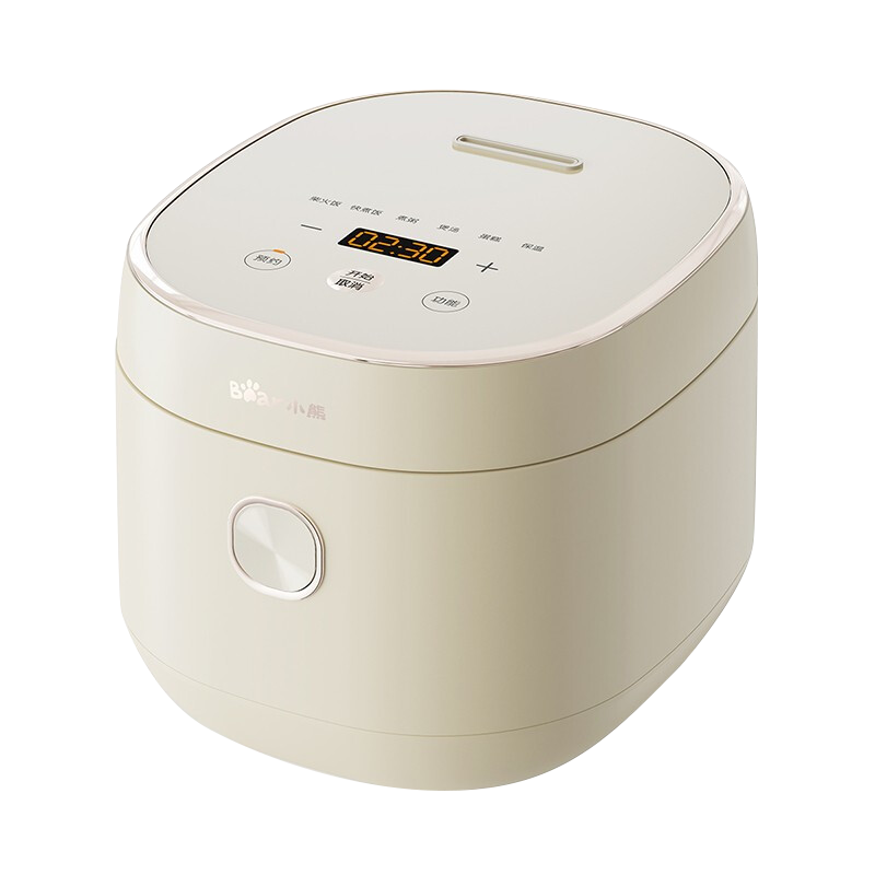 小熊(Bear) 电饭煲 电饭锅小 家用多功能智能防溢预约柴火饭2-5人上蒸下煮迷你米饭锅 3L白色 DFB-P30F5