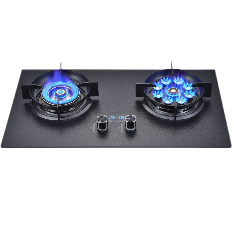 美娇好太太JZY-D3煤气灶双灶家用猛火定时天然气燃气灶台嵌入式液化气鸳鸯九腔头双炉