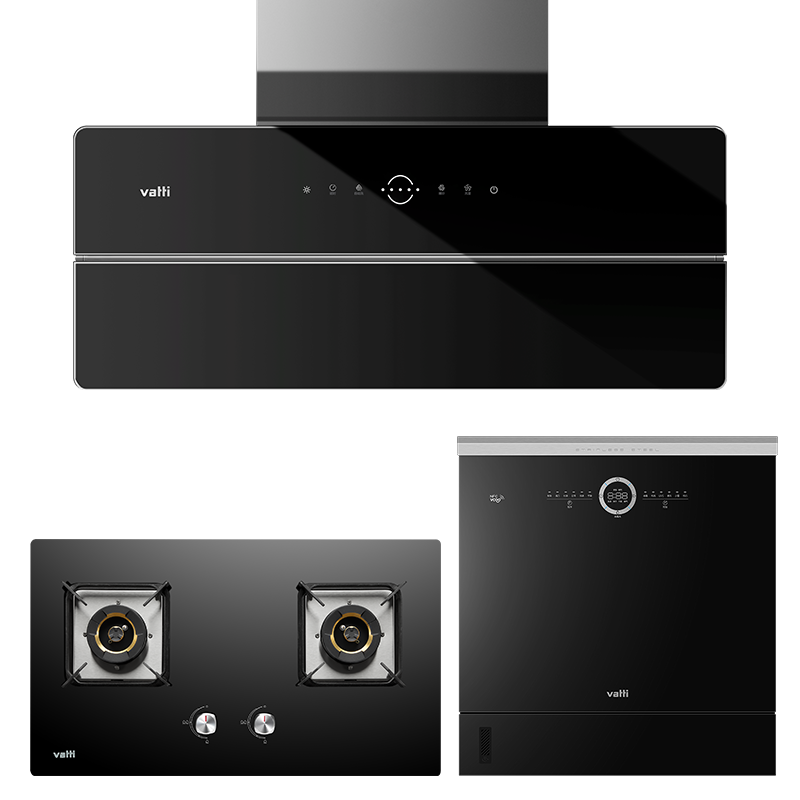 华帝(vatti)超薄近吸双腔24风量吸油烟机天然气灶具洗碗机器家用厨房烟灶洗三件套i11173+89B+iE7