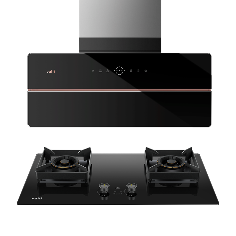 华帝(vatti)25m³变频油烟机挥手智控自清洁超薄双腔·理想家X5+79B可调节分体炉头5.2KW大火天然气烟灶套装