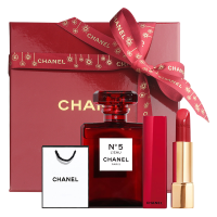[送礼优选]香奈儿(CHANEL)限量红2件式礼盒彩妆套装(NO5经典香水100ml红色限定版+红管8号3.5g)