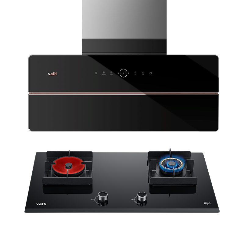 华帝(vatti)25m³大风量变频抽油烟机挥手智控自清洁超薄双腔·理想家X5+62B聚能灶5.2KW大火天然气烟灶套装