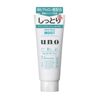 SHISEIDO/资生堂 UNO吾诺MOIST 活性炭男士洗面奶 绿色 控油保湿收缩毛孔洁面130g