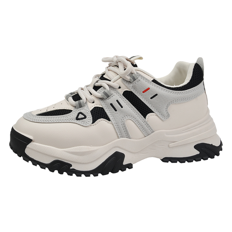 拉夏贝尔新款网面透气舒适老爹鞋经典百搭休闲鞋