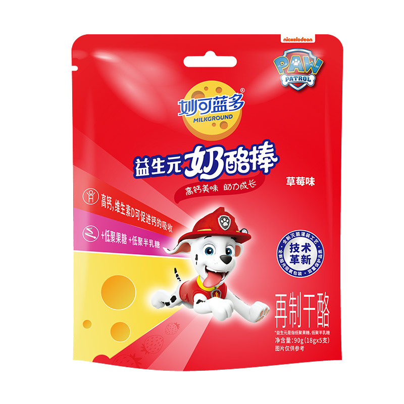 妙可蓝多 儿童奶酪棒 益生元草莓味 18g*5支/袋