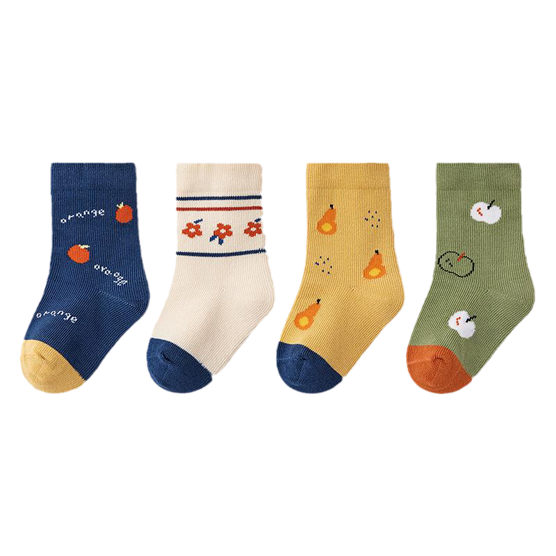 贝比新生儿袜子春秋纯棉薄款0-3月宝宝不勒腿无骨婴儿冬季中筒袜