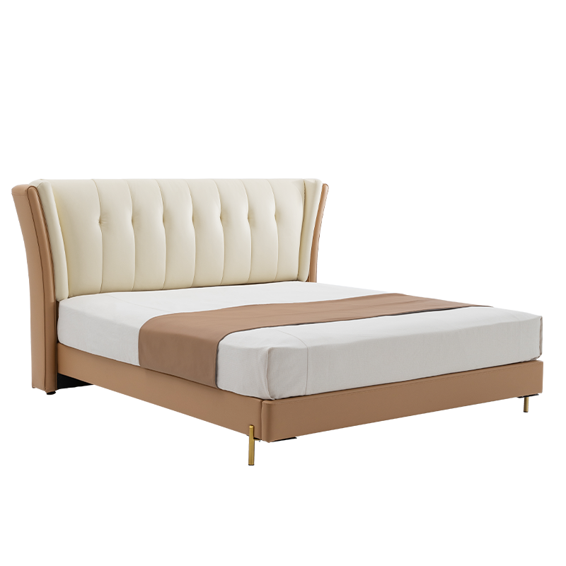 芝華仕(CHEERS)芝华仕现代简约轻奢真皮床奶油风极简高端大气软包婚床主卧C224