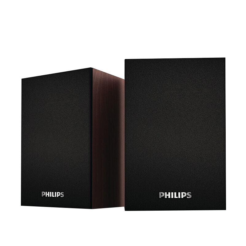 飞利浦 Philips 电脑音响台式音箱 usb笔记本多媒体重低音小桌面游戏 迷你家用震撼低音 深色