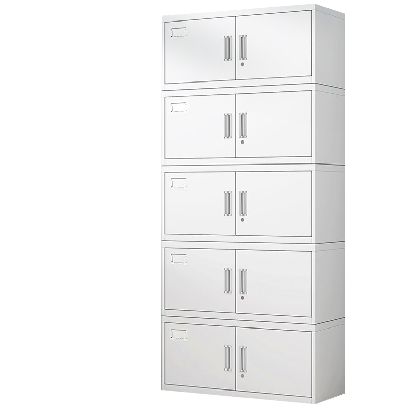 绵冠文件柜办公柜钢制铁皮柜资料柜档案柜储物柜 分五节文件柜