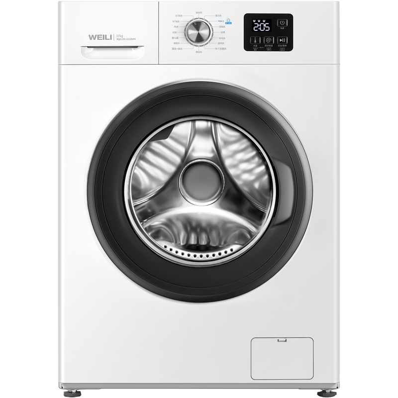 威力 10公斤变频全自动滚筒洗衣机超薄机身嵌入公寓房蒸汽除菌洗高温筒自洁巴氏除菌15分钟快洗XQG100-1016DPX