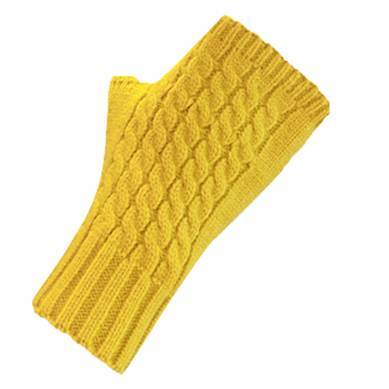 半指毛线女秋冬季加厚保暖露指触屏学生写字办公室打游戏针织手套