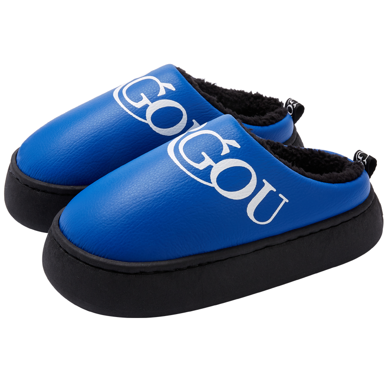 遠港2022新款棉拖鞋女秋冬季室内居家用厚底保暖加绒防水皮男外穿