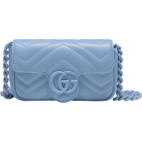 古驰 GUCCI 女士GG Marmont系列皮革双G手提单肩包腰包699757 UM8KV
