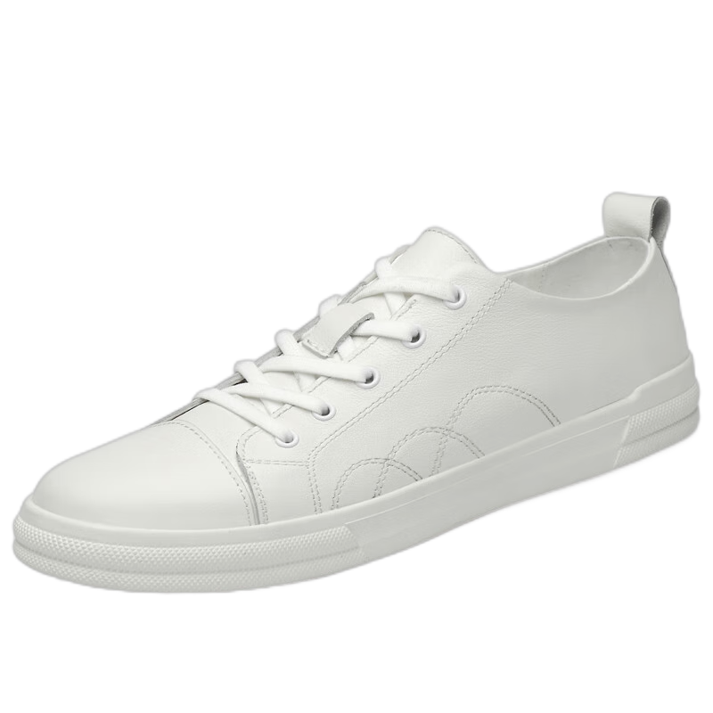 Rock Fairwhale洛克华菲 皮鞋男鞋秋季2022新款小白鞋男百搭真皮板鞋潮流休闲鞋子男潮鞋